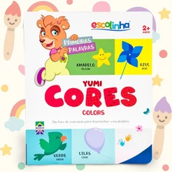 Livro Infantil Bebê Primeiras Palavras Em Inglês E Português Cores Montessori Capa Dura Premium