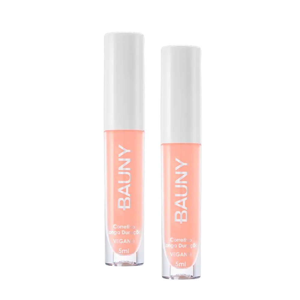 Kit 2 Corretivo Líquido Bauny Neutralizante Cor Salmão 5ml