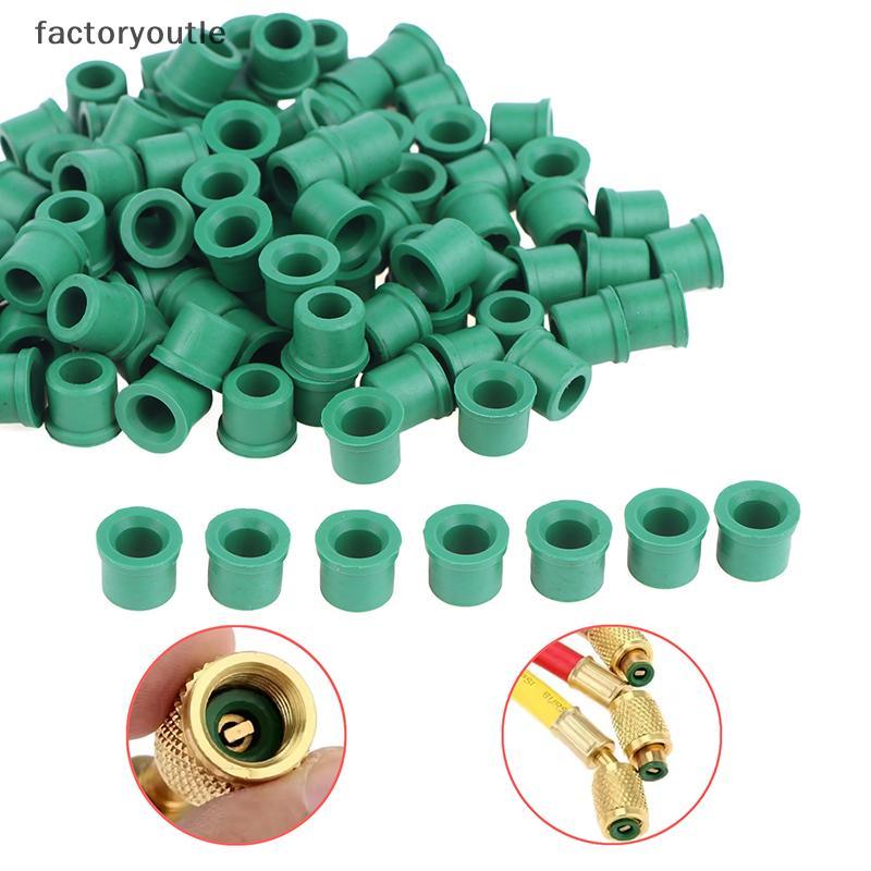 FAR 50/100 Pçs Junta De Borracha Apto Para R410A/R134A 1/4 " Qui Acoplador Juntas De Carregamento HVAC Mangueira Coletor