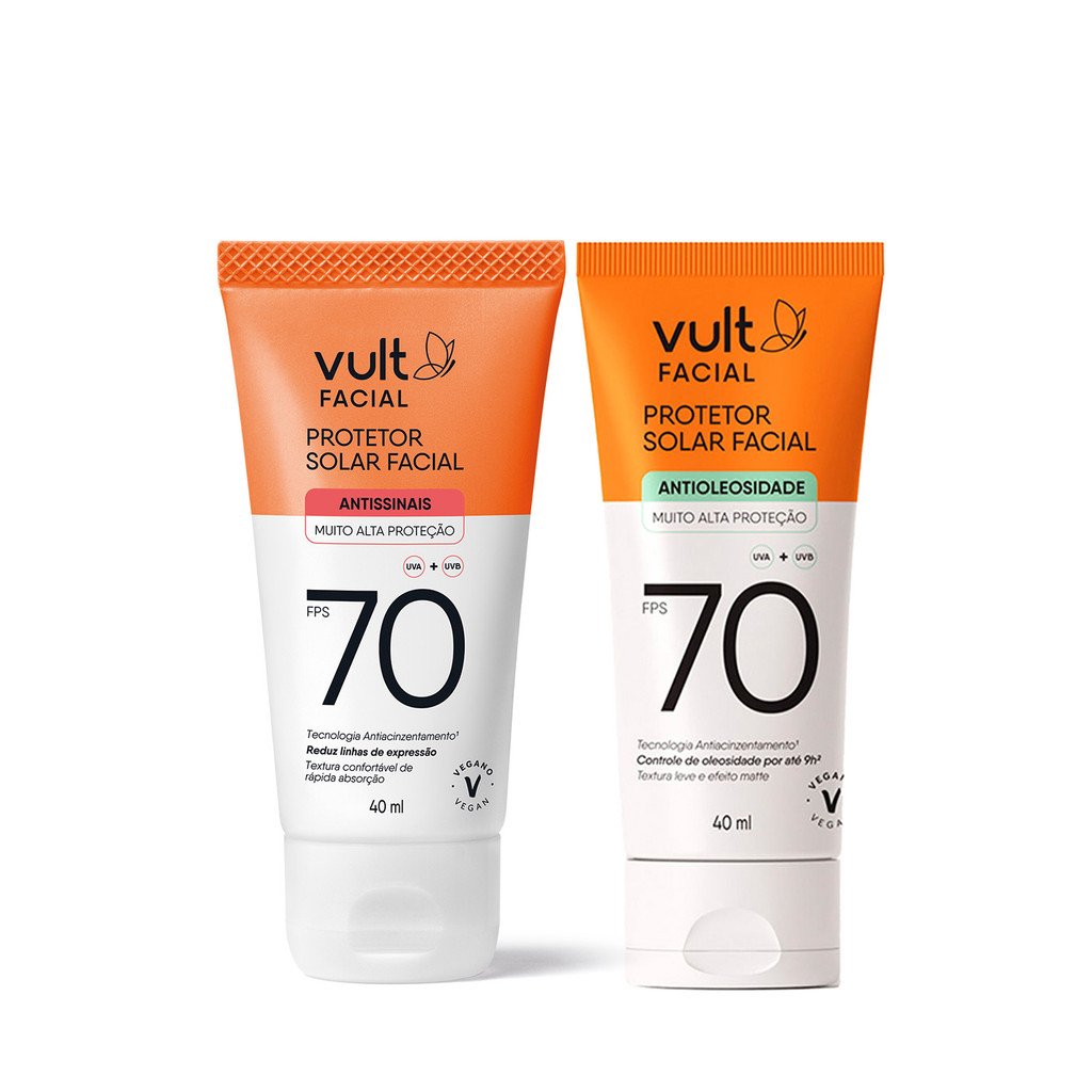 Kit Vult Proteção Solar Antissinais & Antioleosidade (2 Produtos)