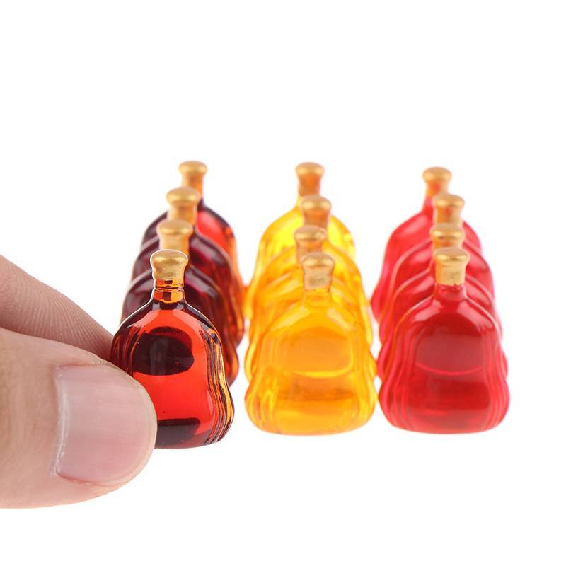 Nobleflying 10 Unidades De Garrafas Em Miniatura Para Casa De Bonecas , Acessórios Bebidas E Comida De Boneca