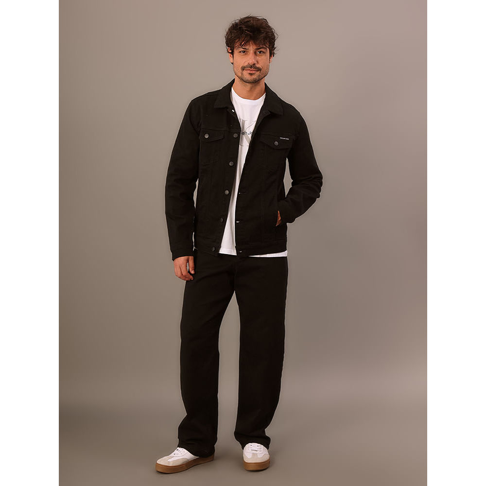 Imagem Jaqueta Masculina Trucker Infinite Black Calvin Klein - Preto