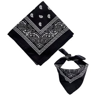 Bandana Estampada Lenço Rock Mascara Preto