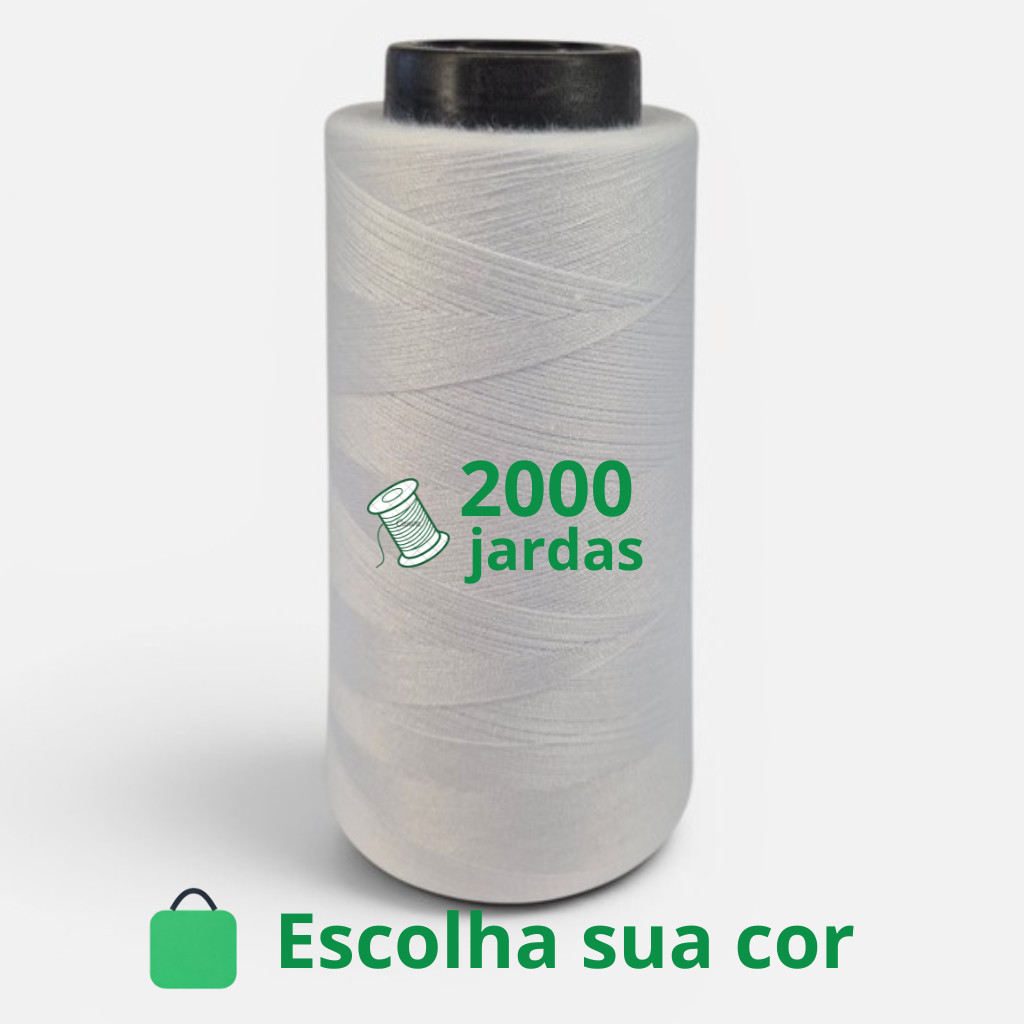Linha Costura 120 Reta 2000 Jardas 100% Poliéster
