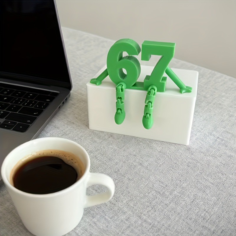 Miniatura Criativa, Novo Produto, Ornamento Digital Articulado Impresso em 3D, Figurinha Digital 67, Decoração Inovadora