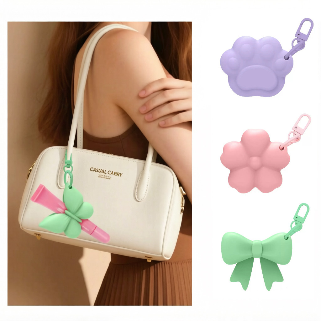 Espelho cruzado novo produto batom esmalte labial suporte de Silicone estilo portátil Clip-On bálsamo labial suporte de 