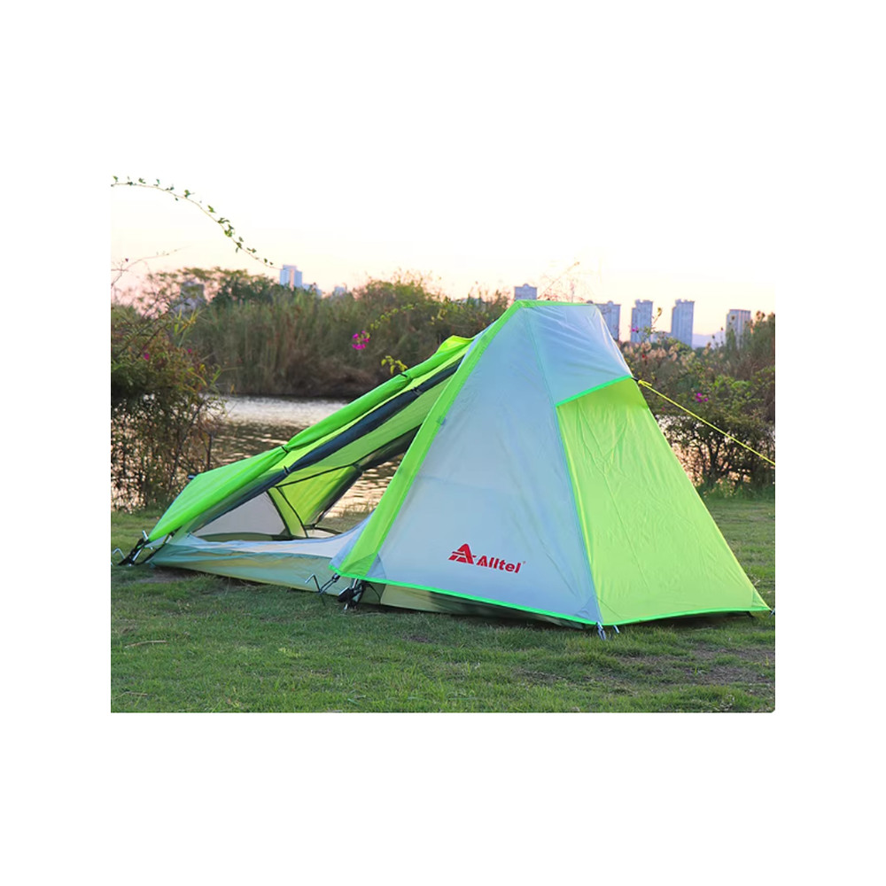 Ao ar livre Ultra-leve ciclismo única barraca à prova de chuva selvagem caminhadas aventura acampamento anti-Mosquito an