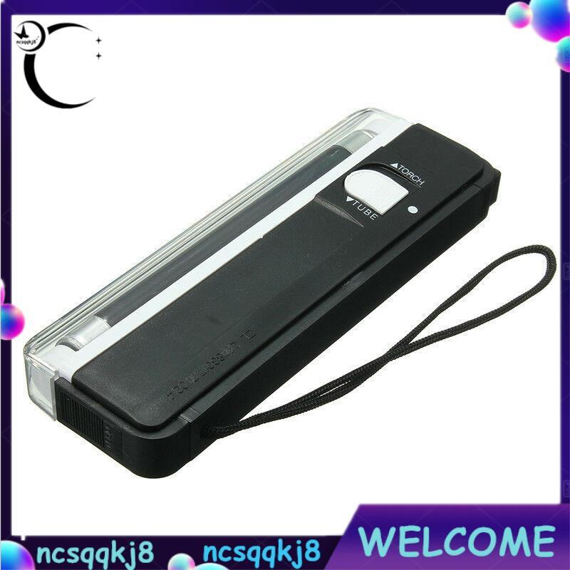 (Div Lâmpada Ultravioleta De Luz Preta Uv Portátil Com Tocha Detector De Dinheiro 2 Em 1