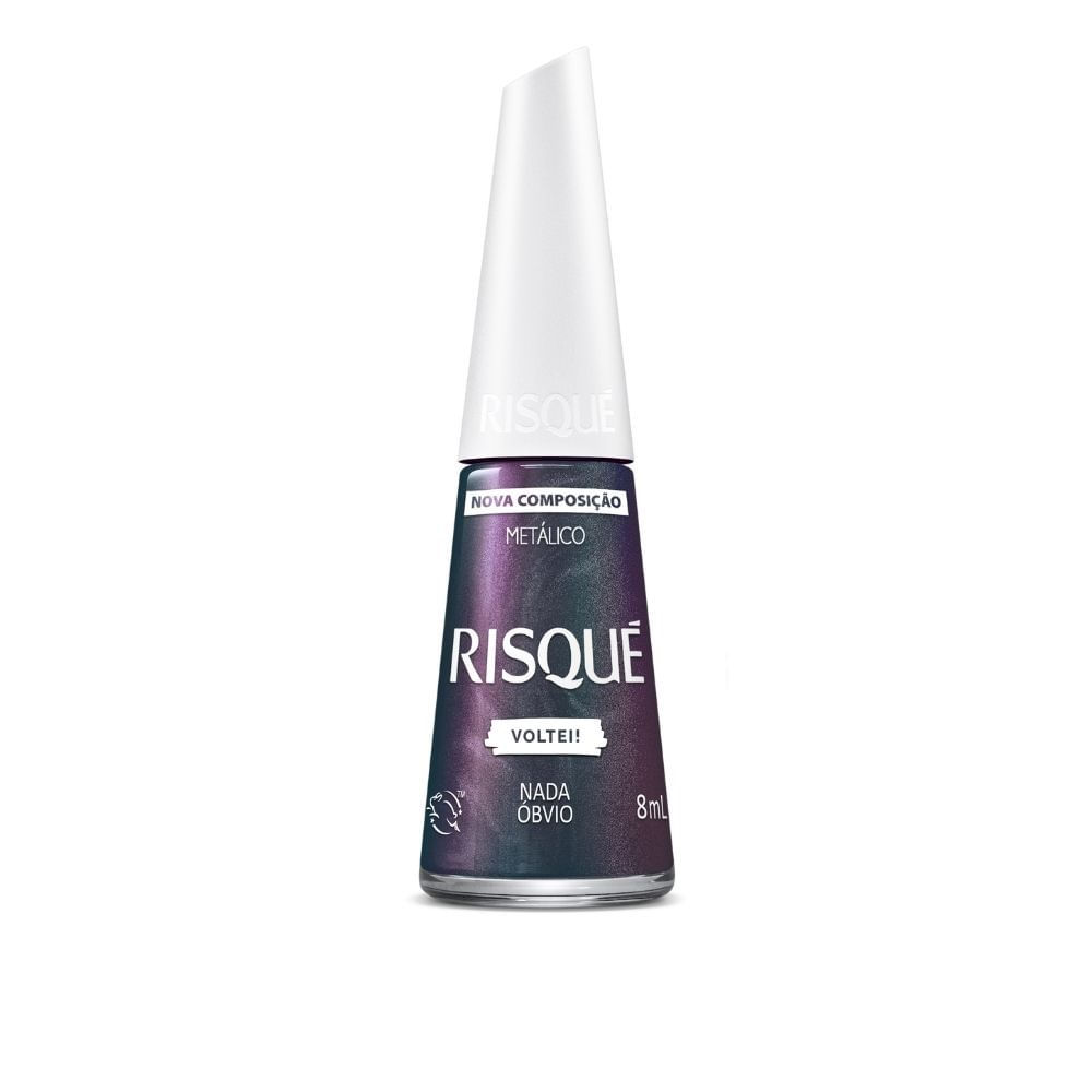 Esmalte Risqué Voltei! Cor Nada Óbvio Metálico 8ml