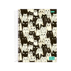 Caderno 20 Matéria Universitario 320 Folhas Stella - Jandaia Capa:Gato²