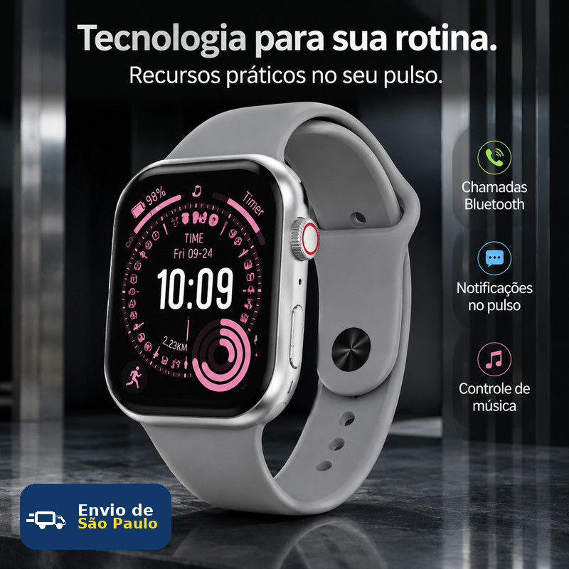 [OneEscolha] Smartwatches Mini, Pro e Plus de 45mm/49mm, equipados com duas pulseiras, design requintado, adequados para