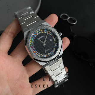 Walderk/Walderk Fashion Men's Watch Relógio de quartzo masculino Calendário à prova d'água Relógio de pulso com pulseira