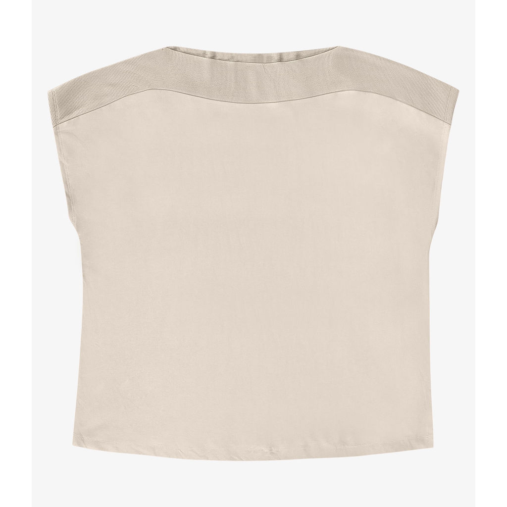 Blusa Manga Curta Feminina Plus Size Secret Glam Bege