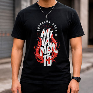 Camiseta Chamados para o Avivamento Camisa Evangélica Cristã Culto 100% Algodão Premium