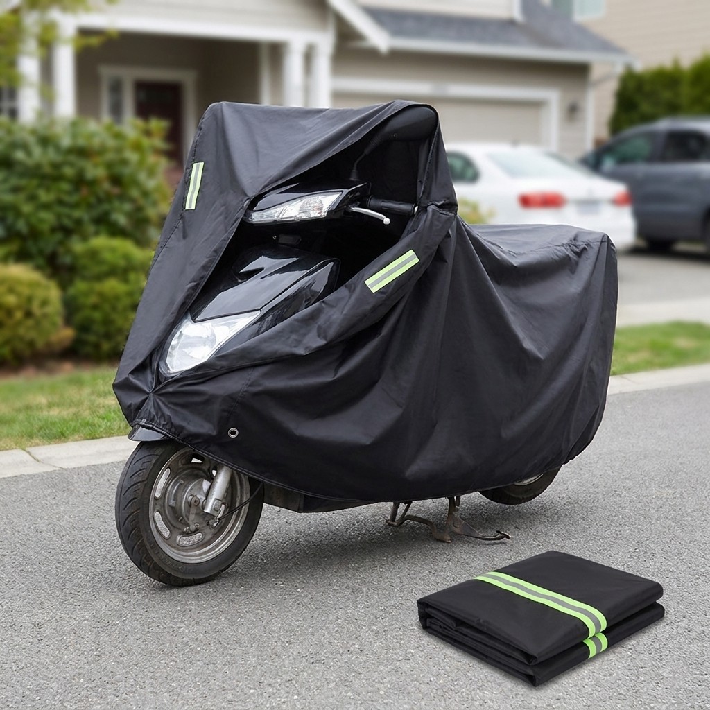 Capa Impermeável Para Motocicleta UV Sol Chuva Proteção Contra Vento Bicicleta Scooter Elétrico Ao Ar Livre
