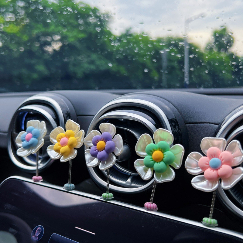 Balançando a cabeça ornamentos de flores meninas dos desenhos animados Interior criativo Desktop venda quente resistente