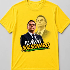 Camiseta Flávio Bolsonaro Masculina Algodão Premium Estampa Politica Confortável
