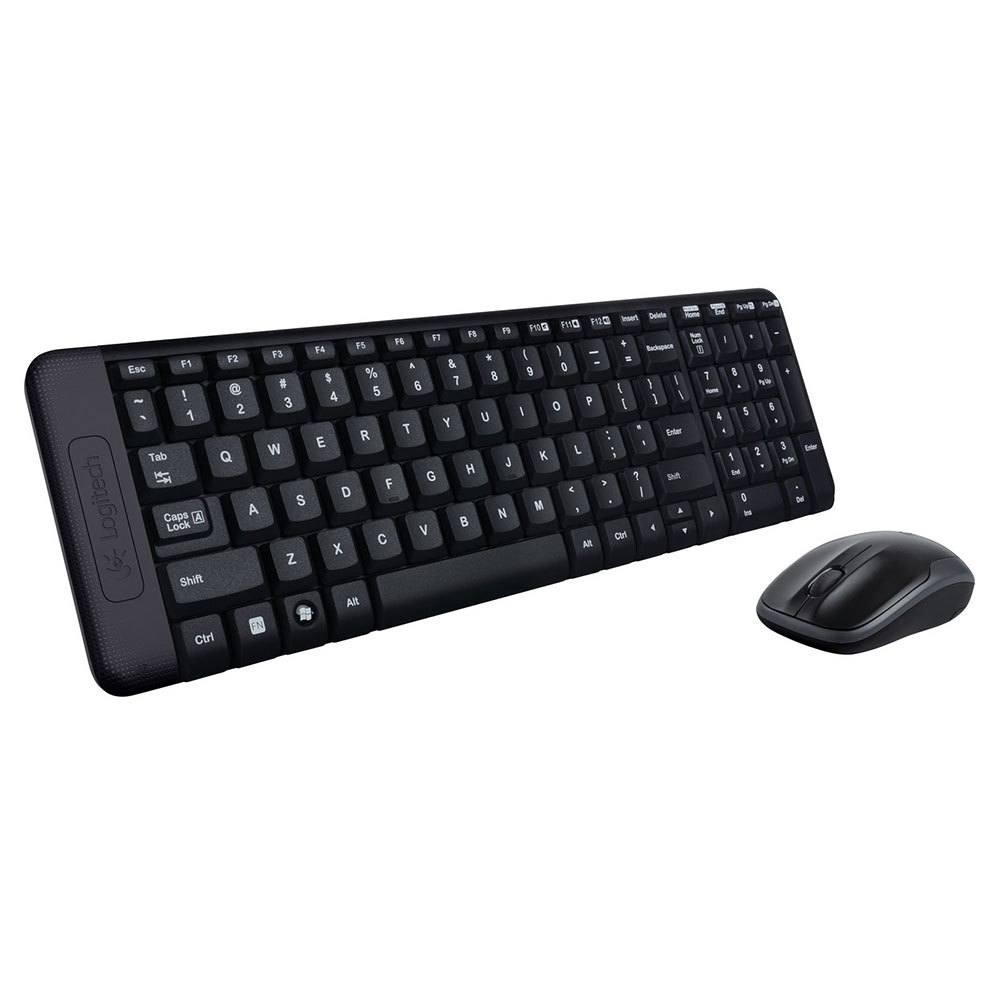 Combo Teclado e Mouse sem fio Logitech MK220 com Design Compacto, Conexão USB, Pilhas Inclusas e Layout ABNT2