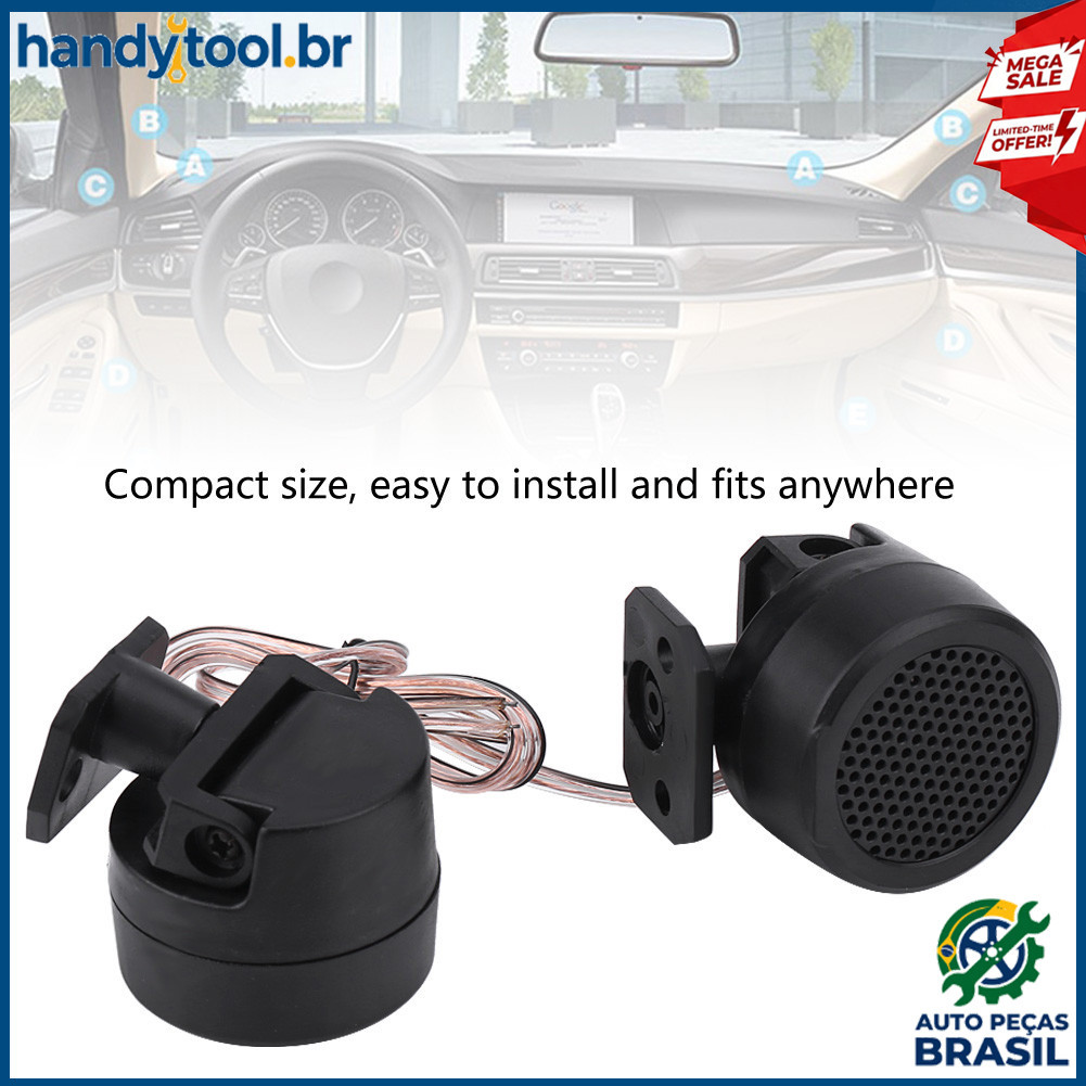 Aumotop 12V 500W Carro redondo Super Power Audio Speaker Tweeter Altifalante Campainha única para sistemas