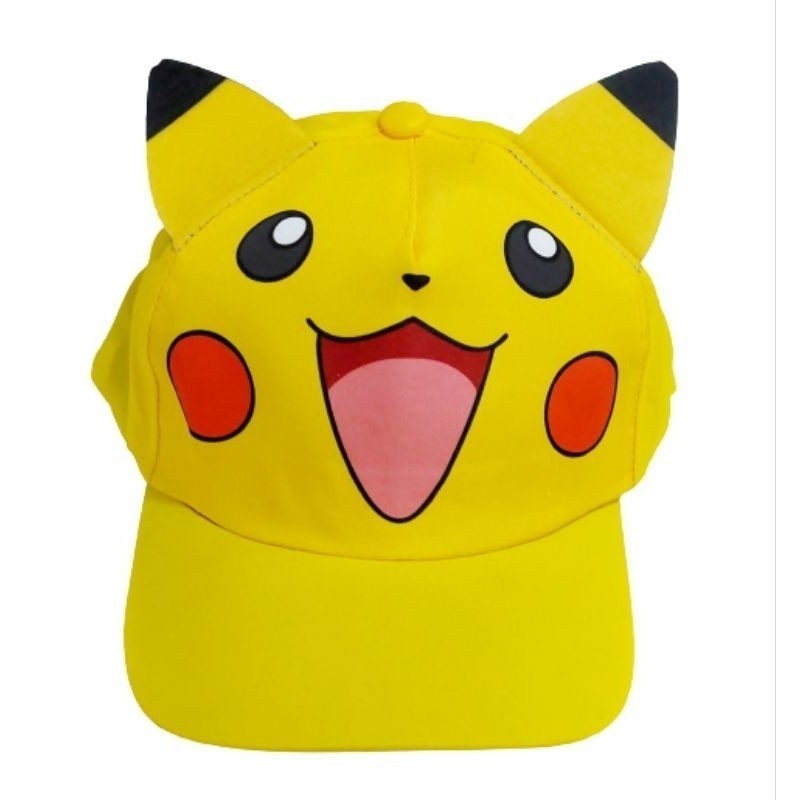 Boné infantil aba reta Pikachu pokemon, Mario, Naruto orelha infantil Para Presente