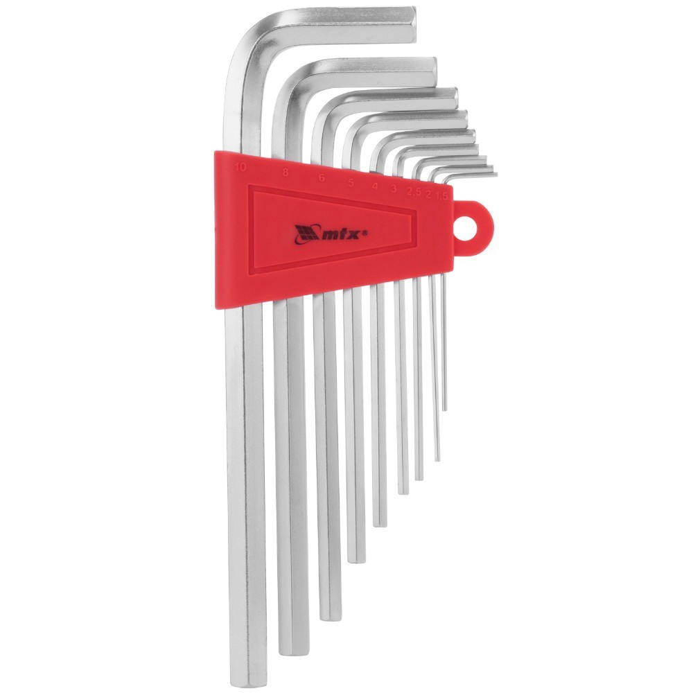 Jogo de chave allen longa 1,5 a 10mm com 9 pçs - 123049 MTX
