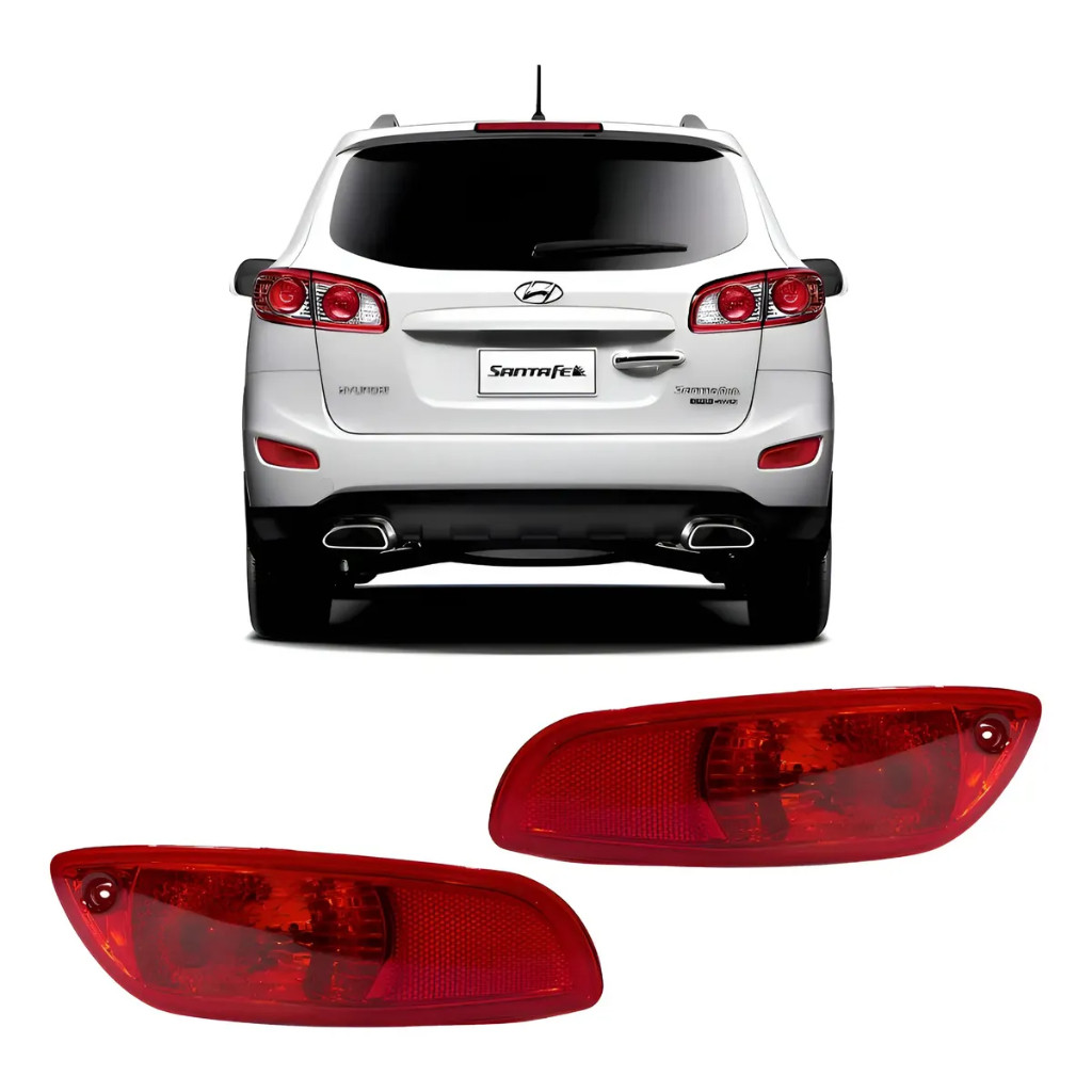 Refletor Olho De Gato Traseiro Santa Fe 2010 2011 2012 Par Ambos Os Lados 924072B500 924082B500 Novo