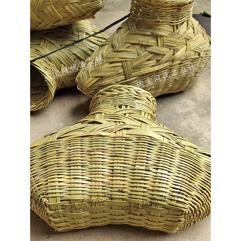 Cesta de peixe à moda antiga pura mão-tecido bambu cesta traseira tamanho grande peixe cesta de bambu pesca especial bam