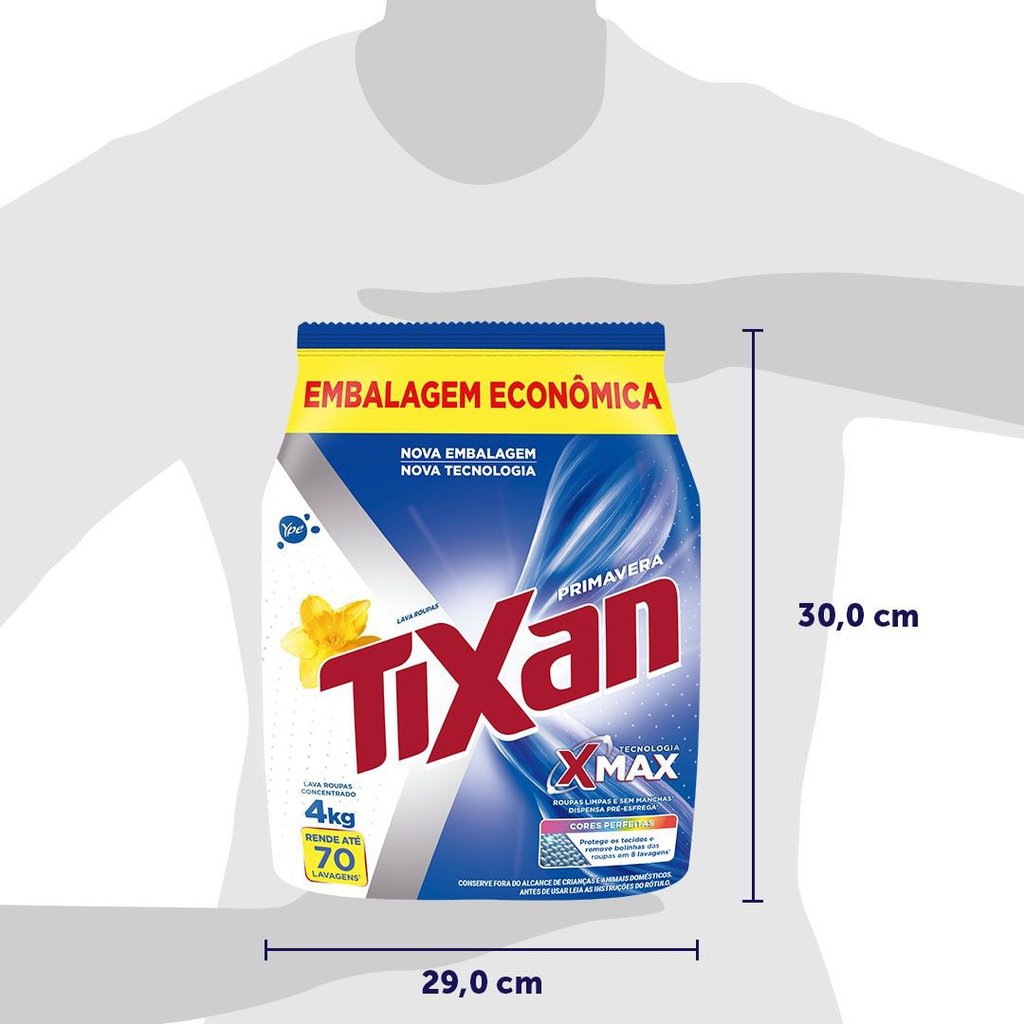 Sabão em Pó Tixan Ypê Primavera Sachê 4Kg — imagem 2 de 2