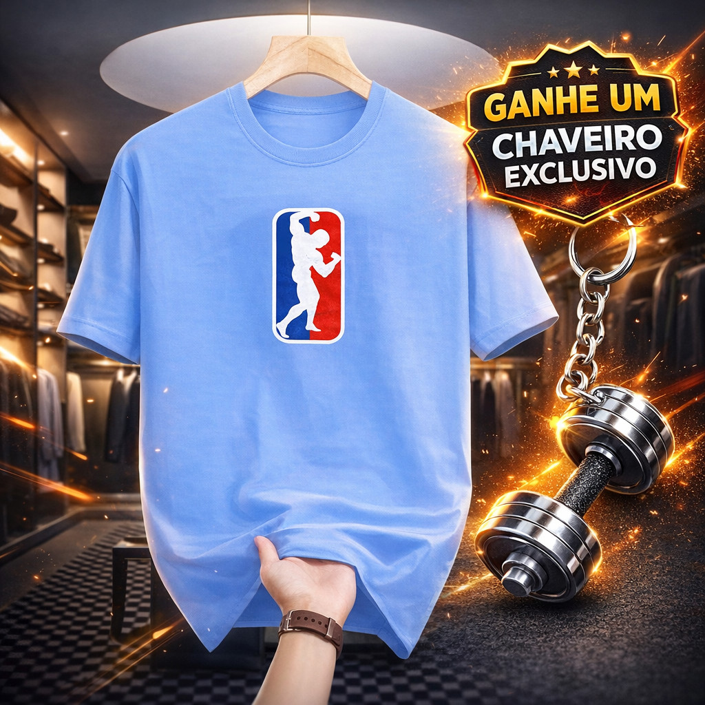Camiseta Masculina Estampada Academia Camisa 100% Algodão Top Academia Musculação Treino Maromba Grande