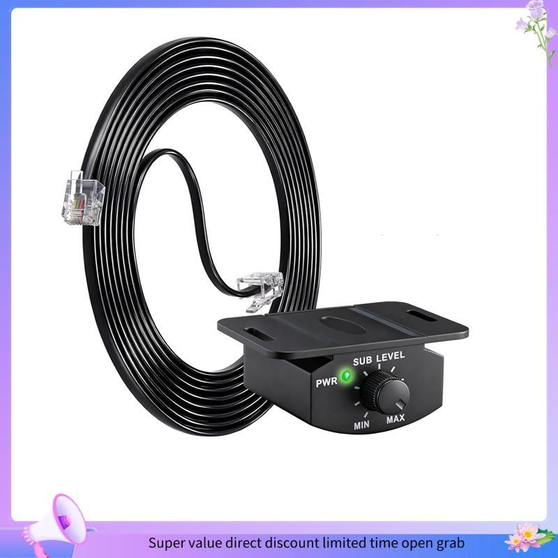 [wanjuyou7]-Botão De Controle De Volume De Subwoofer De Carro De 4 Pinos Com Cabo De Extensão De 11.48 Pés Compatível A 