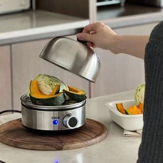 Coreia coreia zuco ovo vapor de aço inoxidável pequeno inteligente Multi-função vegetal vapor doméstico elétrico máquina