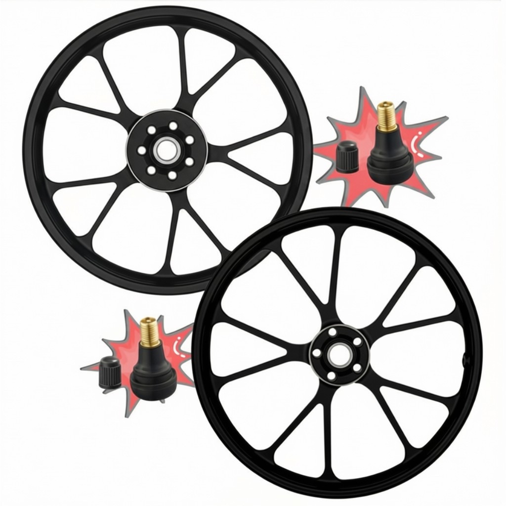 PAR RODA V-SHAPE CG TITAN 150 FREIO A DISCO 2004 2005 2006 2007 2008 2009 2010 2011 2012 2013 + 2 BICOS BRINDE
