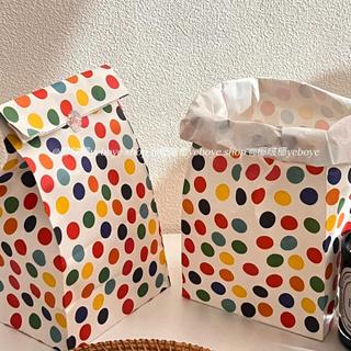 Ins saco de presente de bolinhas de alto valor papel Kraft engrossado doces cozimento lanche saco de armazenamento saco 