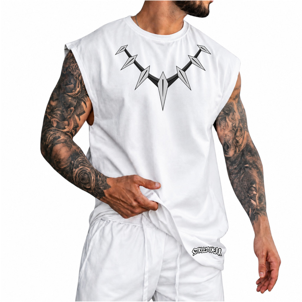 Regata Machão Oversized 100% Algodão Camiseta Cavada Musculação Streetwear Treino Praia Academia