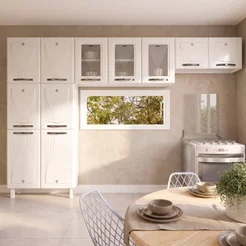 Cozinha Compacta Modulada 3 Peças 11 Portas Star New Branco Branco