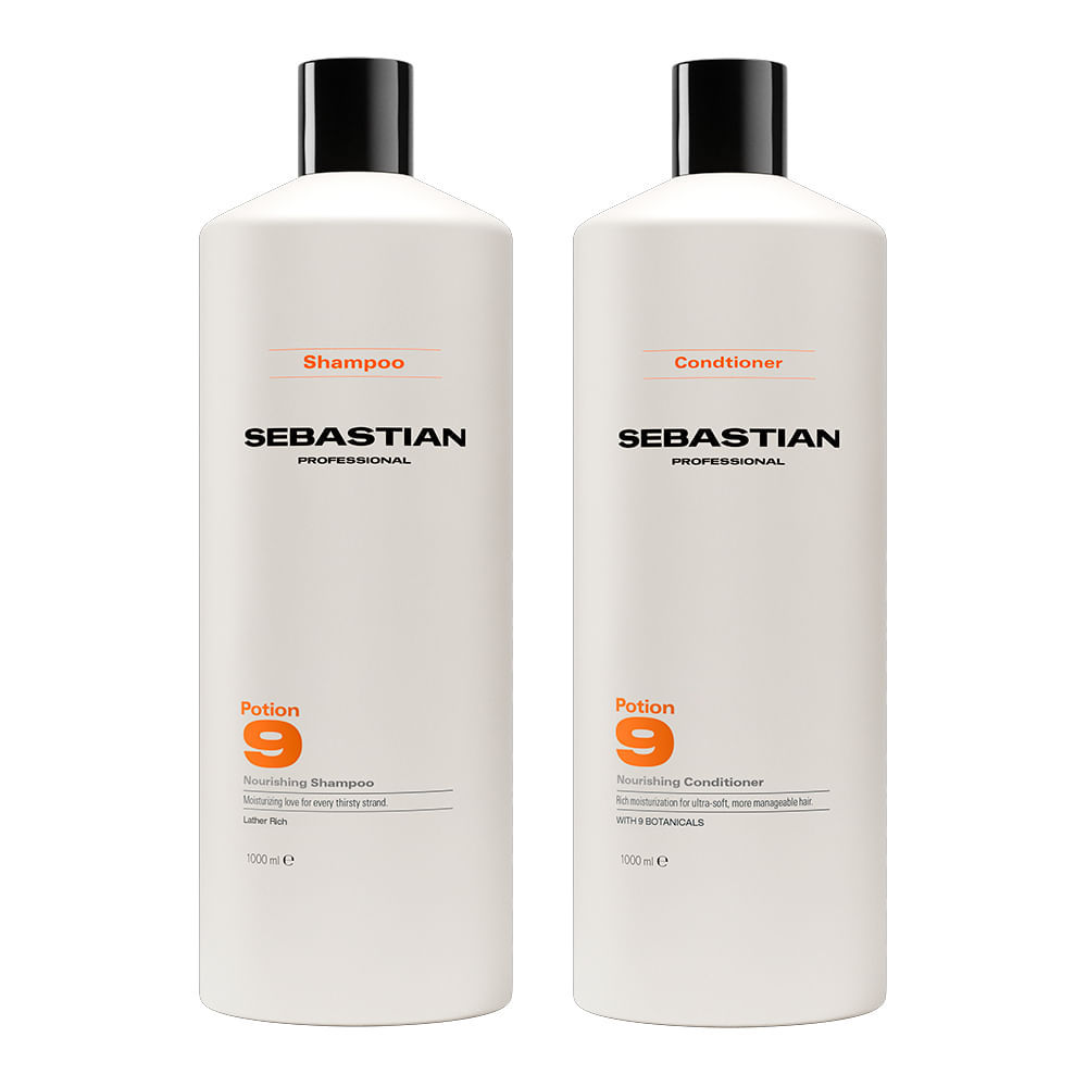 Kit Sebastian Professional Potion 9 Shampoo 1L + Condicionador 1L