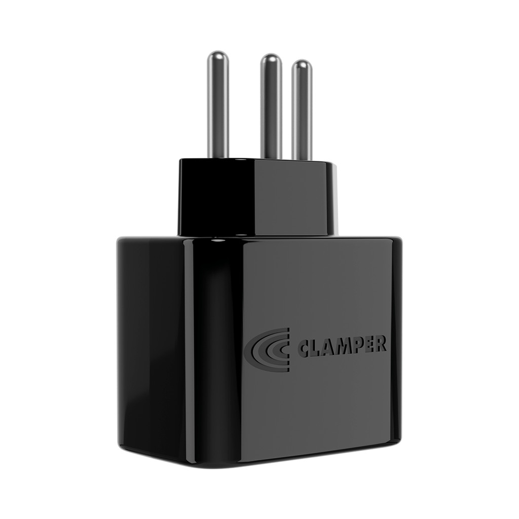 iCLAMPER Pocket LCF 3 pinos 10 amperes Preto Protetor Elétrico DPS Bivolt