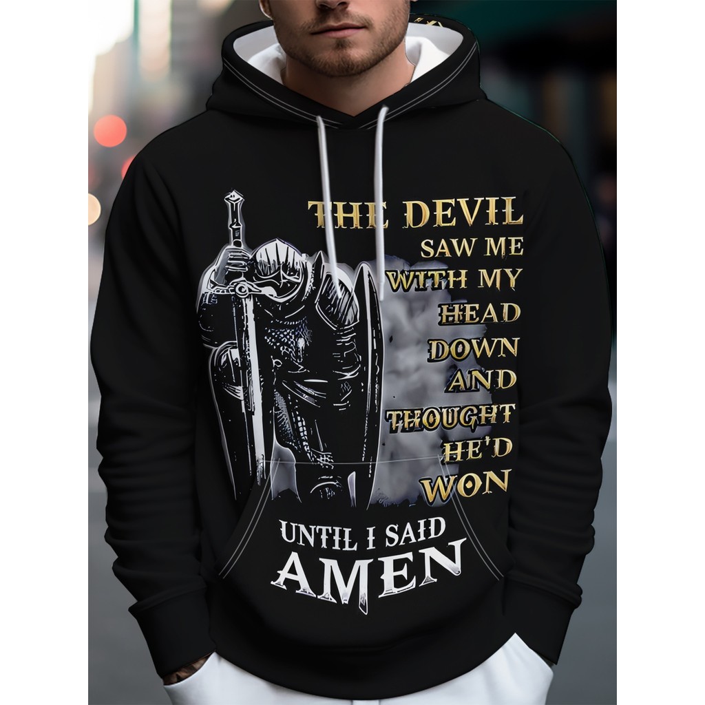 Moletom masculino com capuz primavera outono novo estilo moderno padrão estampado moda Casual All-Match roupas esportiva