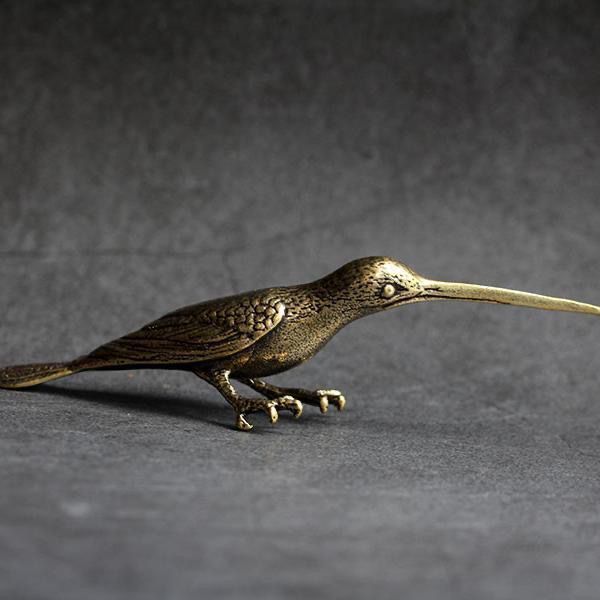 Mesa de escritório sólida pequenos ornamentos pica-pau Bronze chá ornamentos para animais de estimação artesanato presen