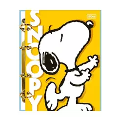 Fichário colegial 4 argolas Snoopy 351377 Tilibra