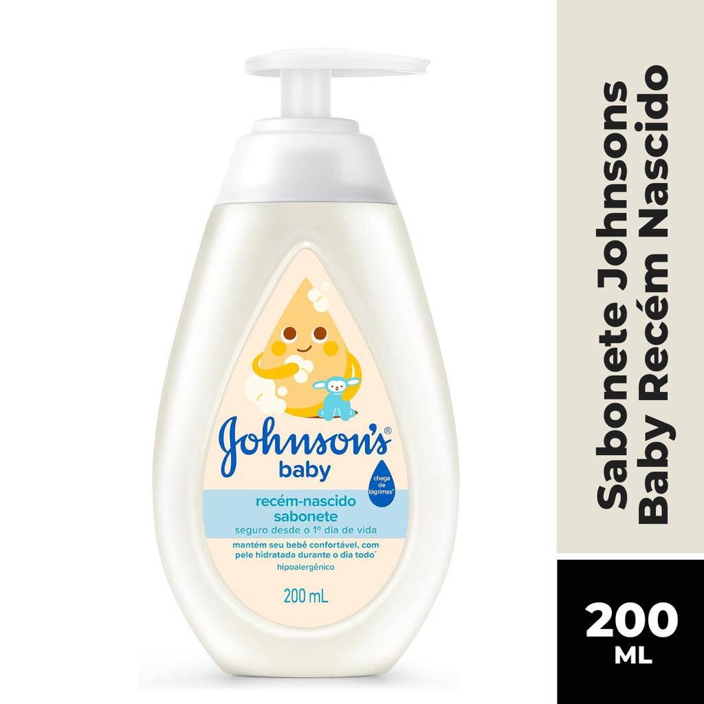 SABONETE LÍQUIDO JOHNSONS BABY RECÉM NASCIDO 200ML