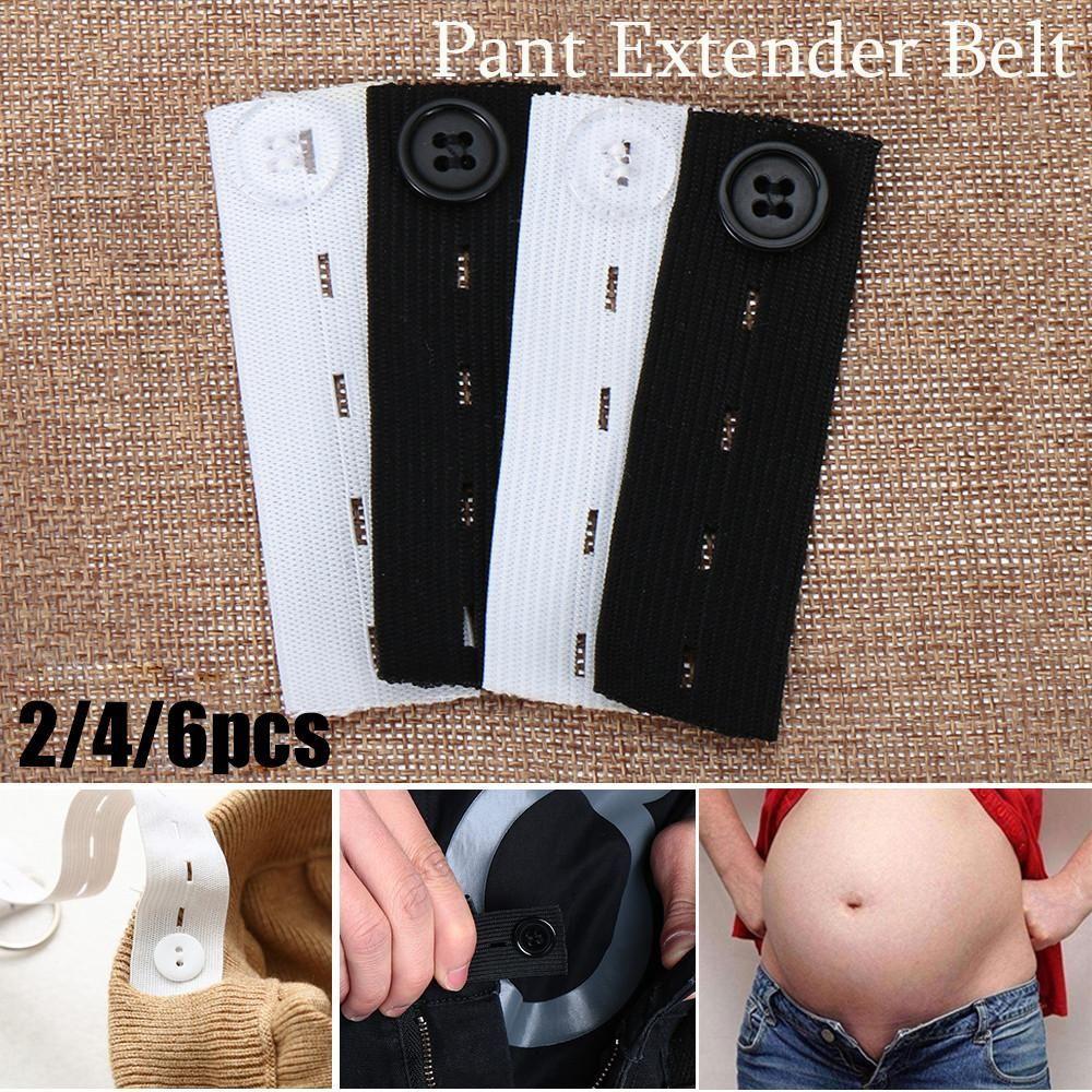 2/4/6 Pcs Extensor De Calça Cinto Calças Jeans Apertadas Botão De Maternidade