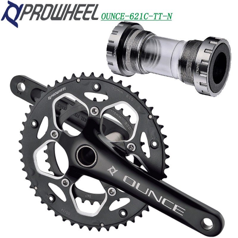 Haomeng PROWHEEL Bicicleta de estrada dobrável coroa oca integrada conjunto de eixo Central de manivela de 20/11 velocid