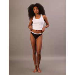 Kit 2 Calcinhas Fio Dental Mini Modern Cotton Calvin Klein Underwear - Preto