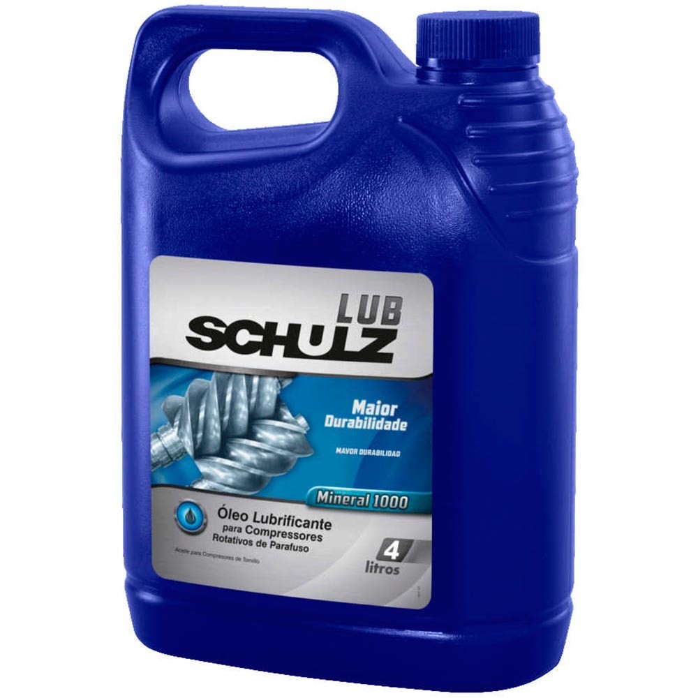 Óleo lubrificante mineral para compressores parafuso 4L LUB Schulz