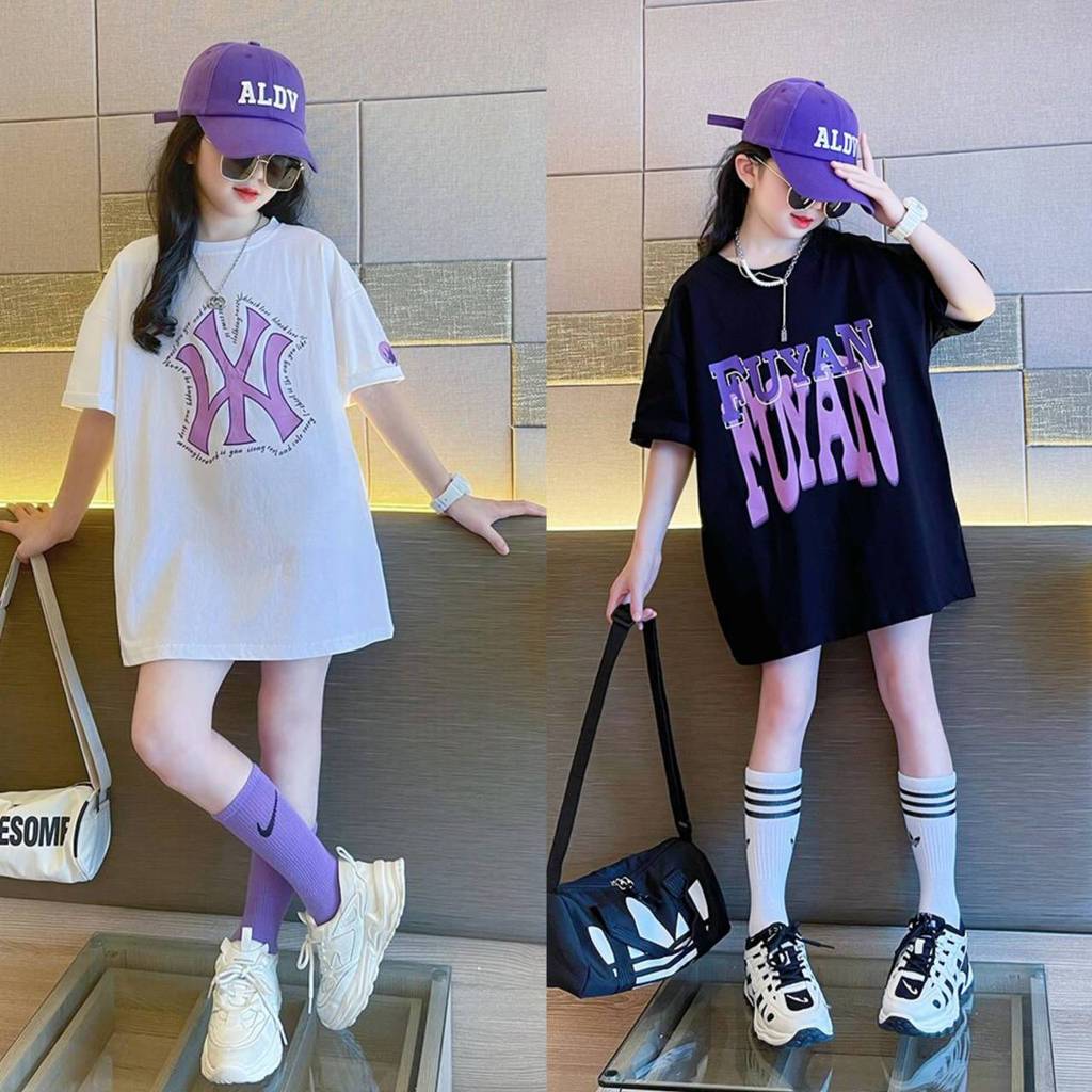 Crianças crianças roupas meninas camiseta topos verão médio grande crianças bonito frito rua versão coreana puro algodão