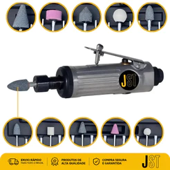 Micro Retífica Pneumática JST JMR16 25000 RPM com Kit Acessórios e Maleta
