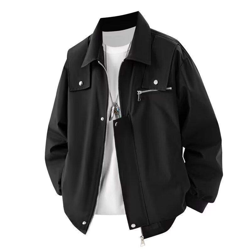 2025 outono inverno novo estilo Street Wear jaqueta com zíper estilo americano rufião bonito Retro Casual Design topo