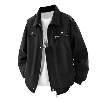 2025 outono inverno novo estilo Street Wear jaqueta com zíper estilo americano rufião bonito Retro Casual Design topo