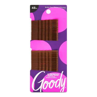 2NDV Goody, grampos de cabelo resistentes ao deslizamento, 48 unidades, cor castanho-escuro, grampos de cabelo com acaba